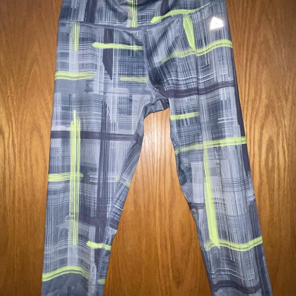 RBX Women's Gray and Lime Leggings